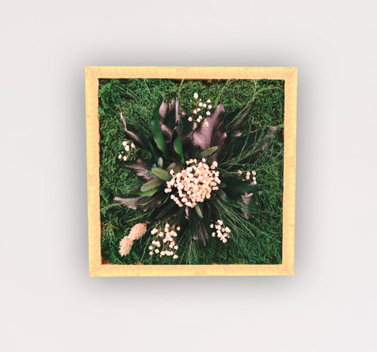 Floral Symphony Moss Wall Frame