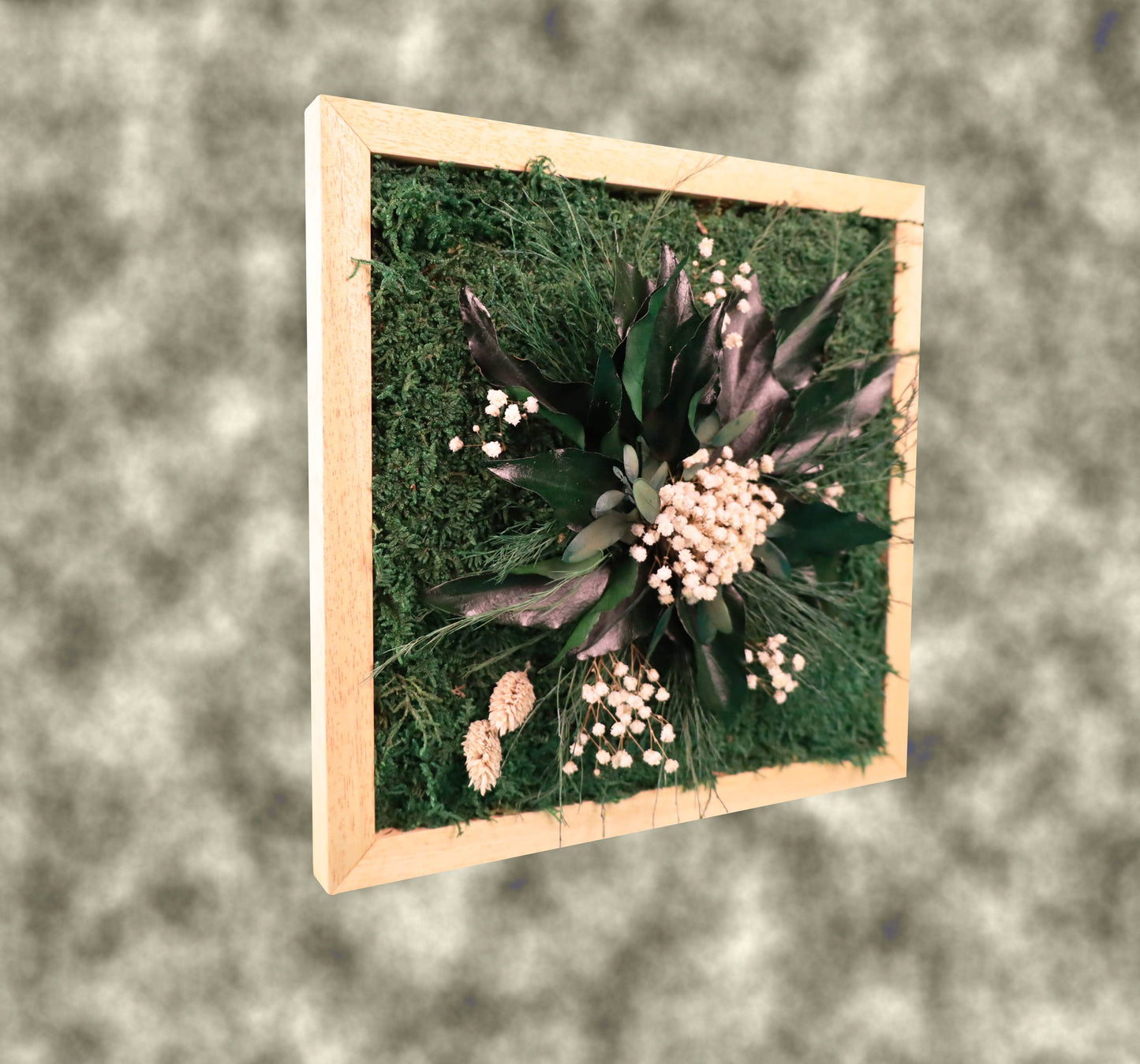 Floral Symphony Moss Wall Frame