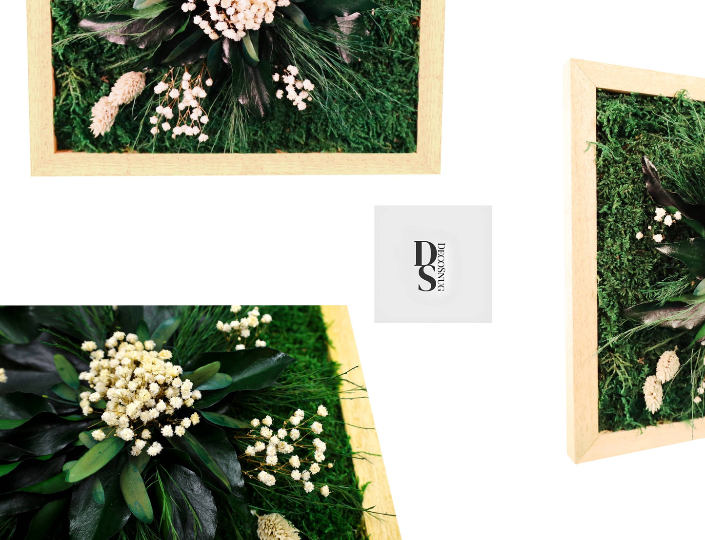 Floral Symphony Moss Wall Frame